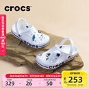 卡骆驰（CROCS）洞洞鞋贝雅卡骆班轻便耐磨一脚蹬休闲鞋|205089 白/深蓝-126 37 /38(230mm)
