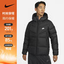 耐克（NIKE）男子印花拉链口袋短款冬季连帽保暖防风夹克运动羽绒服 DV1132-010 XL