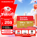 闪迪（SanDisk）256GB TF(MicroSD)内存卡 4K极速金卡A2 V30 U3行车记录仪 运动相机无人机 监控存储卡 读190MB/s