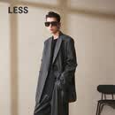 LESS【Samuel系列】冬通勤高智感含绵羊毛经典轮廓西装2PB718450 075杂中灰 L