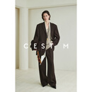 C'EST M丨意大利进口ESTETHIA精纺羊毛_ROW静奢风西装后松紧腰西裤 意大利ESTETHIA-高智灰 (西装) S 现货