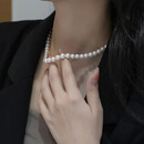 胖东来品质【柔光】正圆强光天然淡水珍珠项链女纯银毛衣链妈妈链 极光几乎无暇淡水珍珠(6-7mm)纯银扣43cm