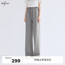 伊芙丽（eifini）【早八神裤】蒋欣代言品质显瘦拖地长裤2025春季新款裤子小个版 浅灰 小个子版 S 80-105斤