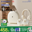 小白熊SnowBear吸奶器免手扶电动全自动热敷便携挂脖式双边吸乳器收纳包组合8909