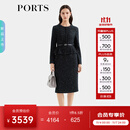 PORTS宝姿女装2025秋季新款黑色二合一拼接连衣裙ALQ9D027LCF022 黑色 M （6）