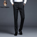 暇步士男士西·裤春夏新款修身男裤商务休闲裤免熨烫垂感小脚西装长裤 黑色(春秋款) 28