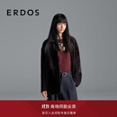 ERDOS 25秋冬翻领正反两穿皮毛一体宽松优雅保暖上衣女皮衣外套 可可 M 165/84A