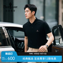 比音勒芬（Biemlfdlkk）【抗菌亲肤凉感】夏季男上衣短袖polo衫多色翻领T恤百搭刺绣logo 07黑色 L （105）