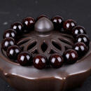 妍韵珠宝收藏级爆金星印度小叶紫檀手串男女文玩佛珠檀香手链15mm32克