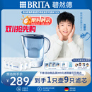 碧然德(BRITA)滤水壶Marella蓝色3.5L 1壶9芯套装海洋系列家用自来水净水器 孙颖莎推荐 含8枚海外版滤芯