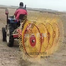 穆淳傲圆盘搂草机旋风大耙子牧草秸秆捡拾机搂草耙子拖拉机带旋转 单侧浮动4盘配48齿带地轮包邮到