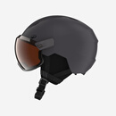 迪卡侬滑雪头盔创新盔镜一体HD高清镜片帅气黑色L-5187119