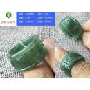 屿龙良玉2325号老坑缅甸玉大扳指翡翠扳指精雕山水花鸟戒指A货 深紫