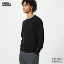 优衣库男装女装KAWS羊绒圆领针织衫长袖毛衣毛衫25秋冬新款485272 09 黑色 L