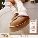 UGG秋季新款女士舒适时尚厚底Tazz塔茨一脚蹬休闲懒人鞋 1174471 CHE | 栗色 37 鞋款偏小，建议拍大一码