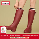 HUNTER【修饰腿型】户外露营女鞋Refined防水防滑高筒靴长筒靴网红女靴 军红色/MLR 39