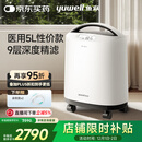 鱼跃医用分子筛制氧机5升L吸氧机家用老人医用级孕妇呼吸雾化8F-5CW