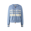 ELAND【绵羊毛】衣恋毛针织衫女长袖撞色外套开衫新款 浅蓝色(51)L/Blue M /165