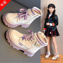 skingcond女童马丁靴2025新款秋冬季女孩二棉鞋中大童加绒公主短靴儿童靴子 黑色【二棉/薄棉】升级版 32 鞋底标210/鞋内长20.2cm