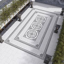 三栖虎别墅院子无限拼花地砖新中式花园地铺石瓷砖户外庭院地板砖石英砖 12毫米厚度 一帆风顺2.4x4.8米