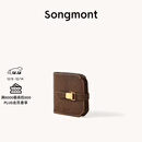 Songmont山下有松山行钱包设计师款皮夹短款卡包夹礼物男女零钱包 檀棕色 预售16天