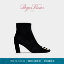 Roger Vivier【圣诞礼物】/RV女鞋Belle Vivier方扣切尔西靴短靴 黑色 37