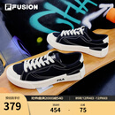 FILA FUSION斐乐男鞋POP帆布鞋潮牌男子潮流板鞋街拍运动休闲鞋男 黑-BK 41