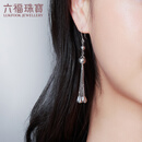 六福珠宝铂950西瓜珠流苏铂金耳坠耳饰 计价 L19TBPE0021 10.46克(含工费1077元)