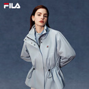 FILA 斐乐官方女装棉服2026春新款时尚休闲宽松收腰保暖立领外套 纯真蓝-LB S 160/80A/S