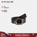 蔻驰（COACH）【品牌直供】男士板扣双面宽版腰带皮带35MM黑色CQ013