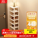 安尔雅简易鞋架门口多层宿舍家用收纳立式省空间分层隔板鞋柜 暖白8层