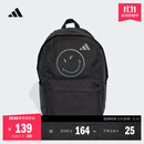 adidas男女大童SMILEY笑脸联名舒适运动双肩背包书包阿迪达斯官方 黑色 NS(均码)