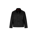 Barbour/Modified Transport 男士油蜡夹克灯芯绒翻领工装短外套复古休闲 黑色-翻袖红色格纹 M (40) 体重约140-160斤-宽松版型