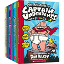 点读版 赠音频 内裤超人1-14册英文原版Captain Underpants 幽默漫画桥梁章节书 dogman同作者Dav Pilkey 中小学课外读物英语读本 内裤超人1-14册