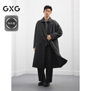 GXG【两件套】25年冬男装 微廓通勤质感保暖长款羊毛大衣男外套