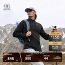 KOLON SPORT/可隆户外长袖T恤 男子吸湿排汗抗菌半拉链内搭上衣 LHZT5WNT11-BK 黑色 XL 180/100A