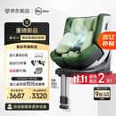 虎贝尔（HBR）E360pro新国标儿童安全座椅汽车用0-12岁i-Size棋盘格绿智能循风