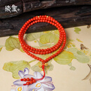 七宝缘琼枝妙音沙丁珊瑚三圈手串S925银镀金天然珊瑚手链正品收藏级礼品