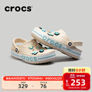 卡骆驰（CROCS）洞洞鞋贝雅卡骆班轻便耐磨一脚蹬休闲鞋|205089 冬日白/彩色-1LI 37 /38(230mm)