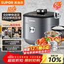 苏泊尔（SUPOR）IH鲜呼吸猛火电压力锅5L高压112kPa电饭煲高压锅4-6人家用316L球釜SY-50HC8015Q