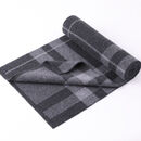 鄂尔多斯市高端送礼纯山羊绒围巾男加厚保暖防风防寒爸爸老公围脖 灰色 均码