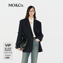 MO&Co.【C+系列】MOCO西装外套冬新品绵羊毛毛呢附腰带