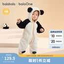 巴拉巴拉婴儿连体衣秋冬装宝宝外出抱衣爬服2025保暖绒感萌趣209425120201