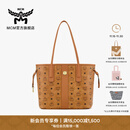 MCM官旗LIZ小号双面托特包子母包单肩手提包女包 干邑色