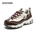 斯凯奇（Skechers）女鞋奶茶熊时尚复古潮流增高厚底休闲老爹鞋百搭休闲运动鞋149906 酒红色/BUGY 36.5