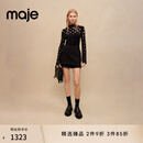 Maje秋冬女装法式时尚纤维混纺高弹材质黑色A字短款裙裤 黑色 T38