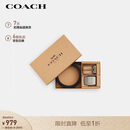 蔻驰（COACH）【品牌直供】男士双扣头腰带礼盒 38MM 灰黑色CW362