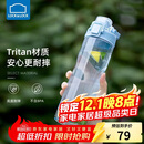 乐扣乐扣（LOCK&LOCK）人鱼线塑料运动水杯夏天便携水壶带刻度提手男女水杯子700ML蓝色