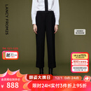 朗姿气质高级感九分西装裤高腰直筒西裤通勤高级感2025年冬季新款 黑色 L
