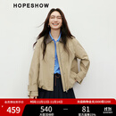 红袖炸街卡其风衣2025秋季新款女装MIU系风翻领休闲气质显瘦短外套 卡其038 M